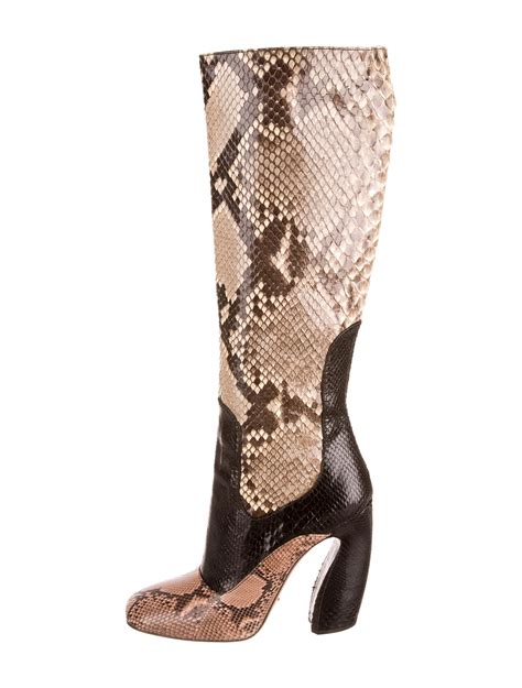 prada boots|prada snakeskin boots.